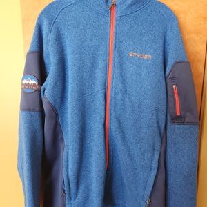 Stylish Spyder Blue and Red Zip-Up Jacket